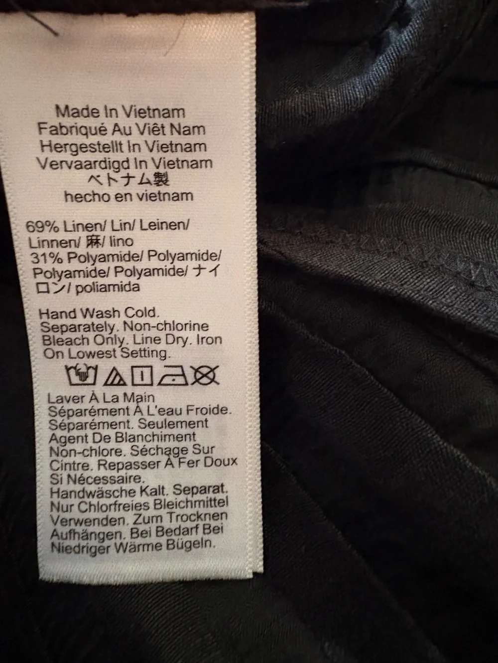 NWT J. Crew Linen Blend Pleated Drawstring Black Skirt with Split Size Medium